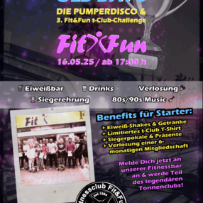 B2_Fitnessclub_Fit&Fun_Kamp-Lintfort_Tonnenclub_Plakat_16.05.2025